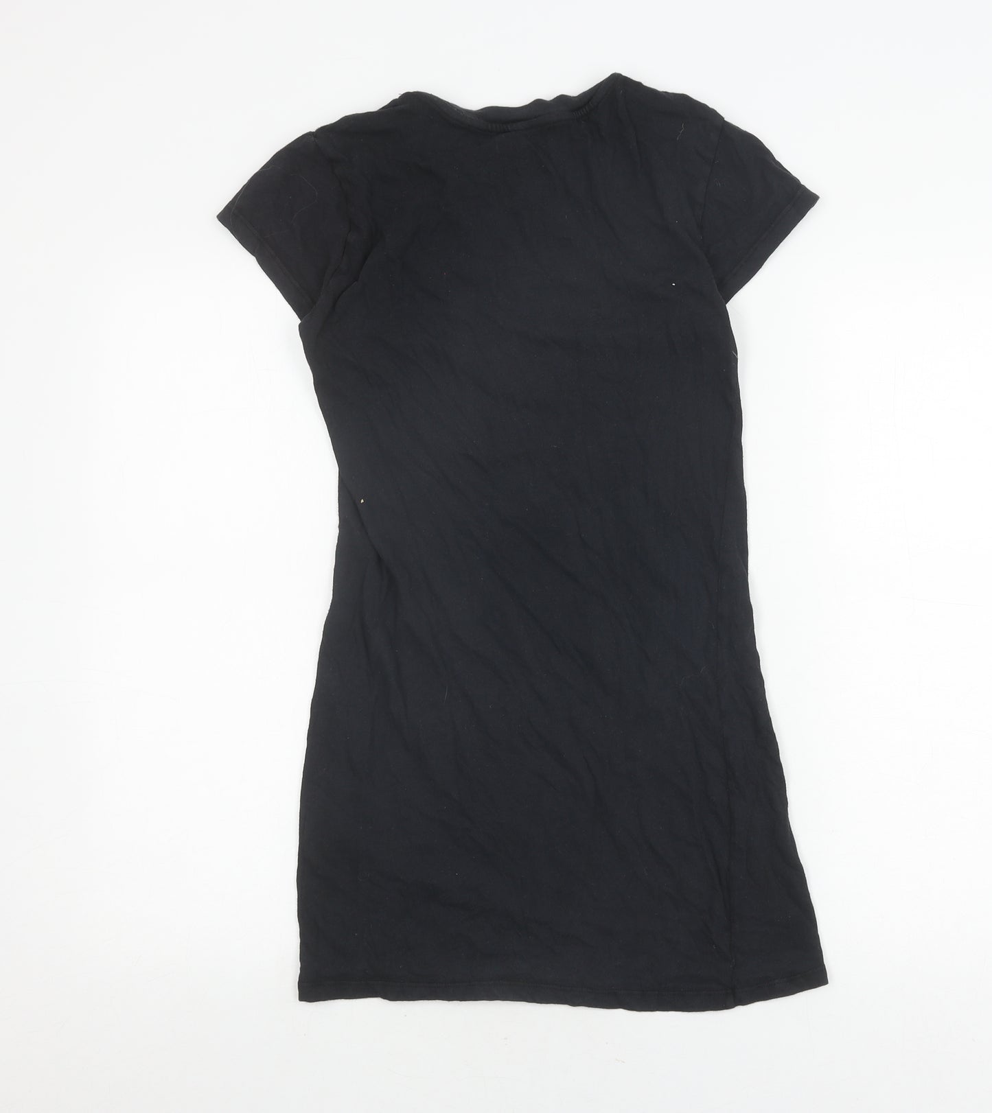 Tultex Unisex Black Crew Neck T-Shirt, Size L, Casual Style