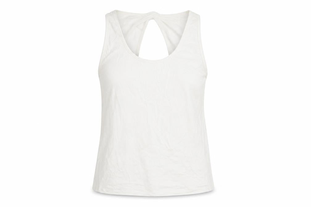 Front view of A.L.E Women’s White Tank Top, size M, Casual Essential