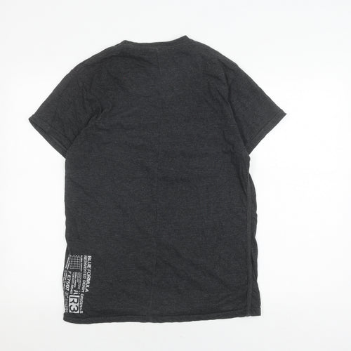 Jack & Jones Men's Grey Graphic Print T-Shirt L