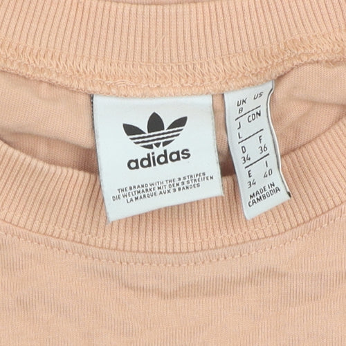 Adidas Unisex Beige Cotton T-Shirt Size L Crew Neck
