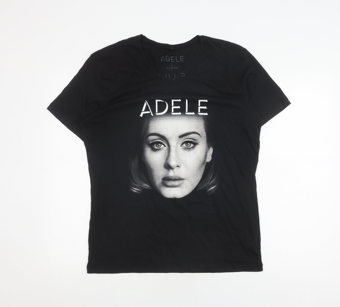 Continental Unisex Black Cotton Adele Music T-Shirt L