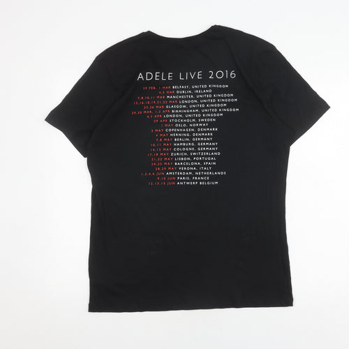 Continental Unisex Black Cotton Adele Music T-Shirt L
