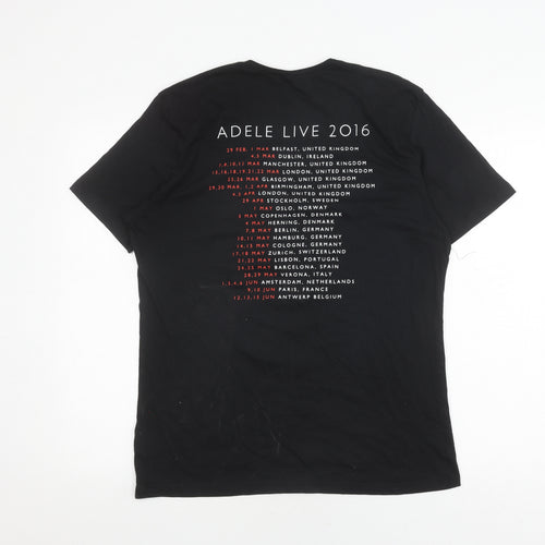 Adele 2016 Women's Black Music Graphic T-Shirt L