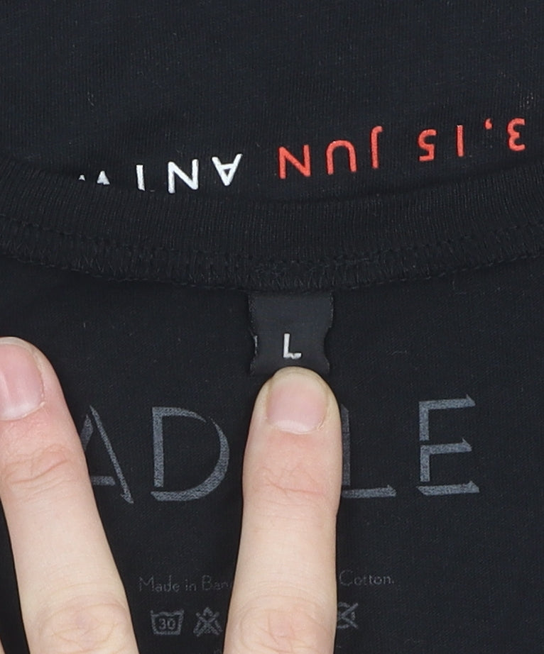 Adele 2016 Women's Black Music Graphic T-Shirt L