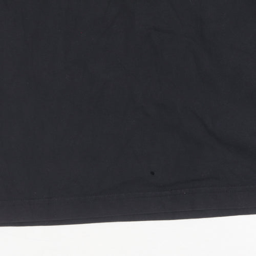 DC Shoes Boys Black T-Shirt Medium Casual Logo Crew Neck