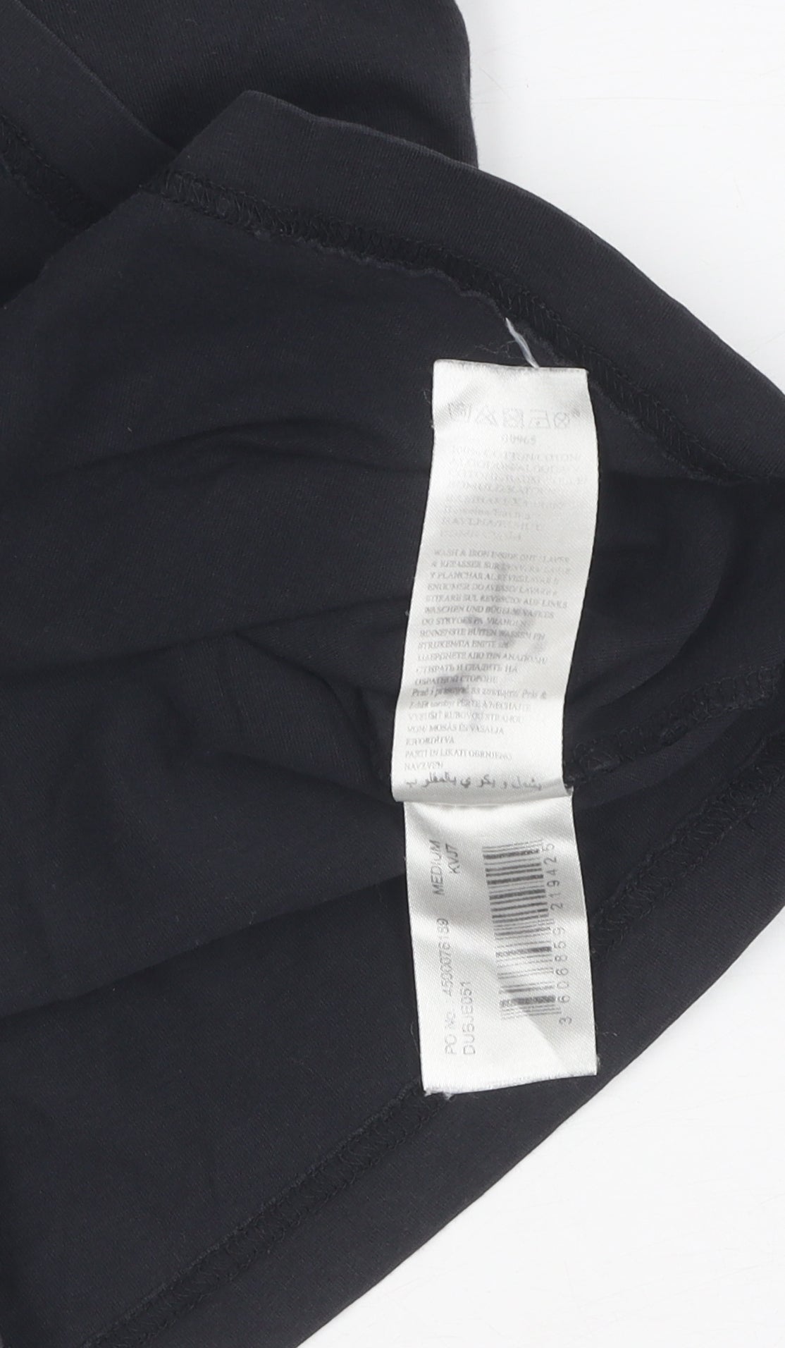 DC Shoes Boys Black T-Shirt Medium Casual Logo Crew Neck