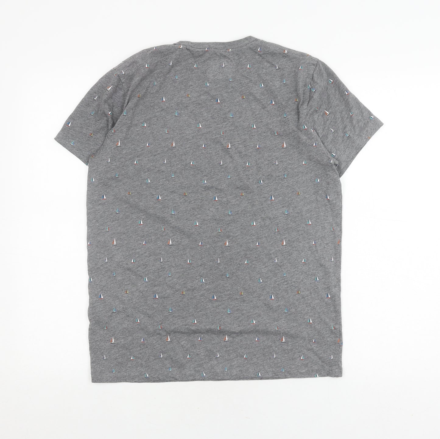 Abercrombie & Fitch Men's Grey Nautical T-Shirt, Size S