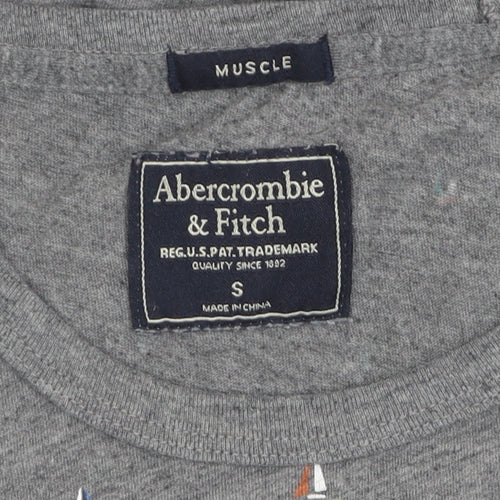 Abercrombie & Fitch Men's Grey Nautical T-Shirt, Size S