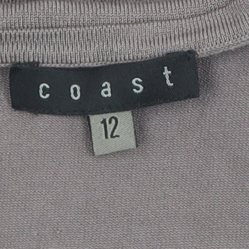 Coast Women's Grey Cardigan 3/4 Sleeve Size 12