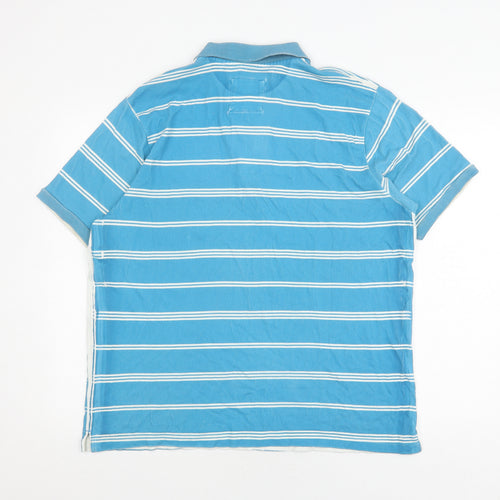 Ted Baker Men's Blue Striped Polo Shirt, Size 5