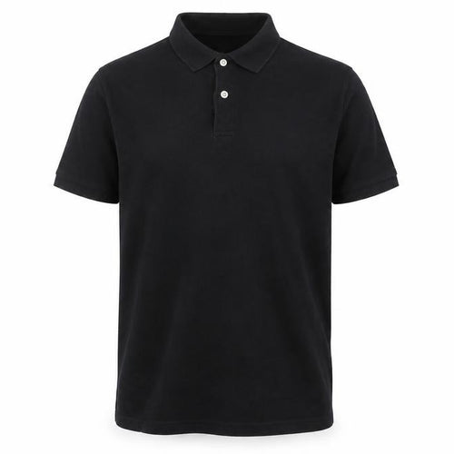 Decathlon Men's Black M Polo Shirt, Casual Cotton
