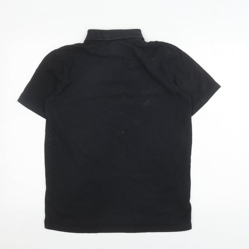 Decathlon Men's Black M Polo Shirt, Casual Cotton