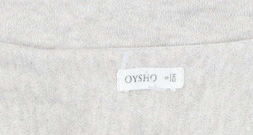 Oysho Women's Grey Cardigan Size S V-Neck Button