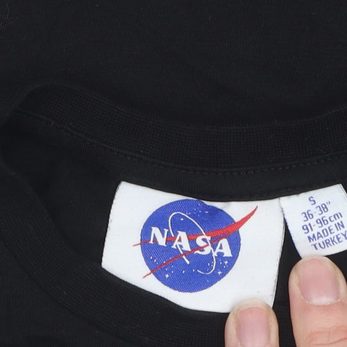 NASA Men's Black S Space Graphic Print T-Shirt