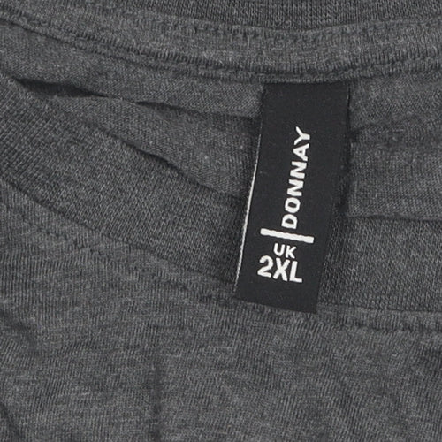 Donnay Men's Grey 2XL Crew Neck T-Shirt