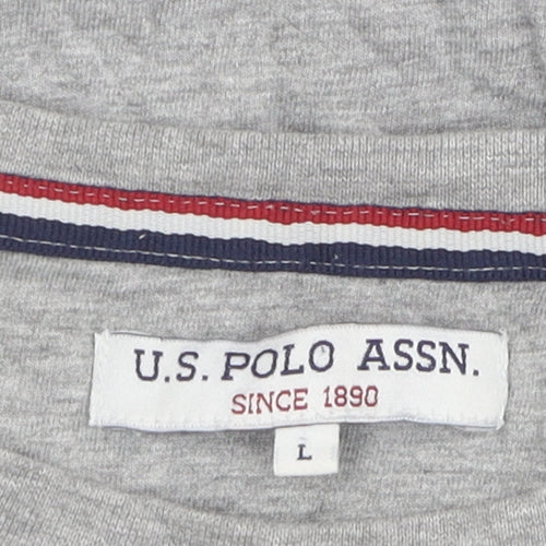 U.S. Polo Assn. Men's Grey Logo T-Shirt, Size L