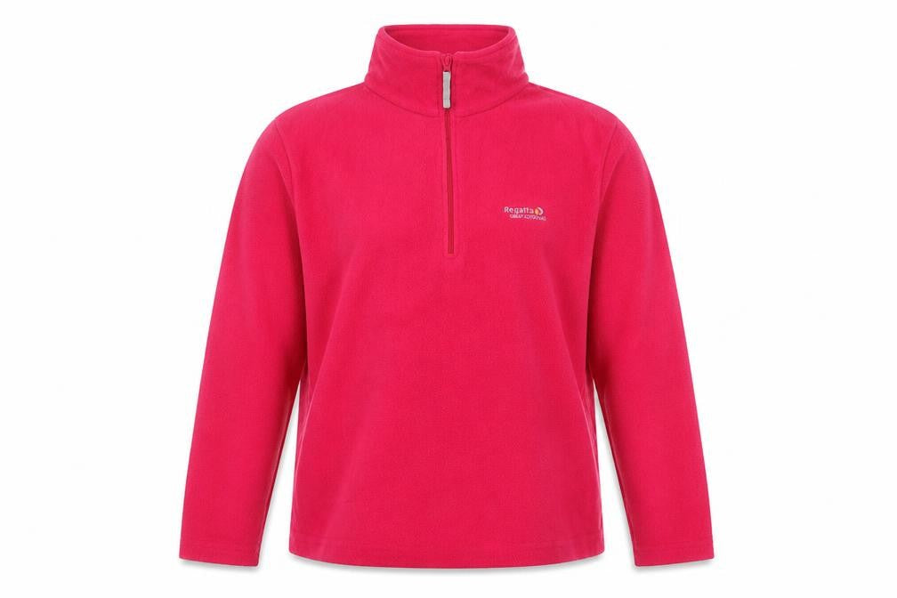Front view of Regatta Women’s Pink Fleece Pullover Sweatshirt 16