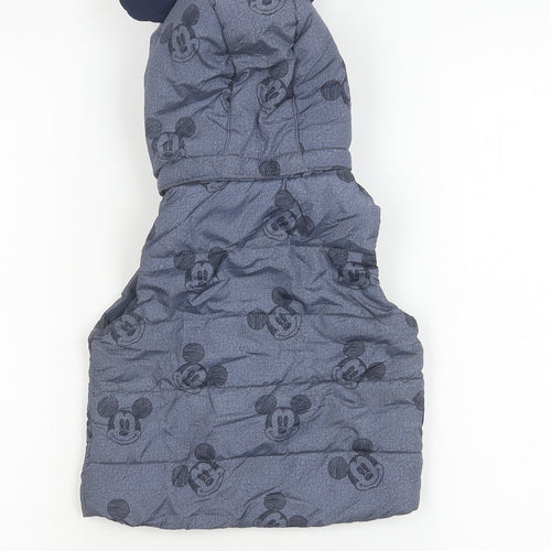H&M Boys Blue Mickey Mouse Puffer Jacket 18 Months