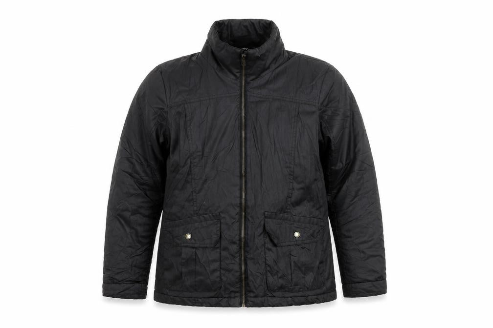 Front view of Next Women's Black Puffer Jacket, size 14, Casual