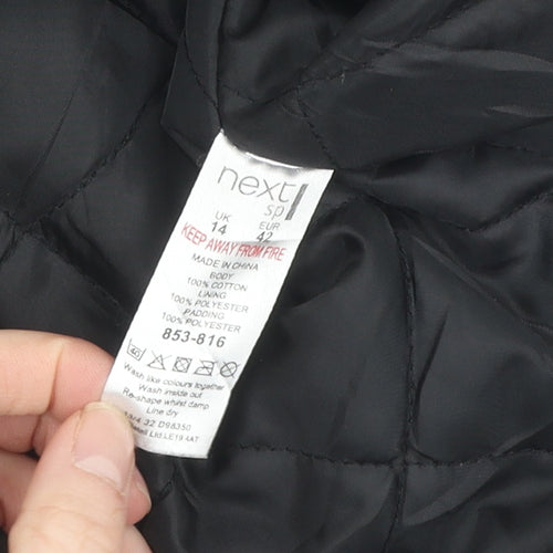 Next Women's Black Puffer Jacket Size 14 Casual