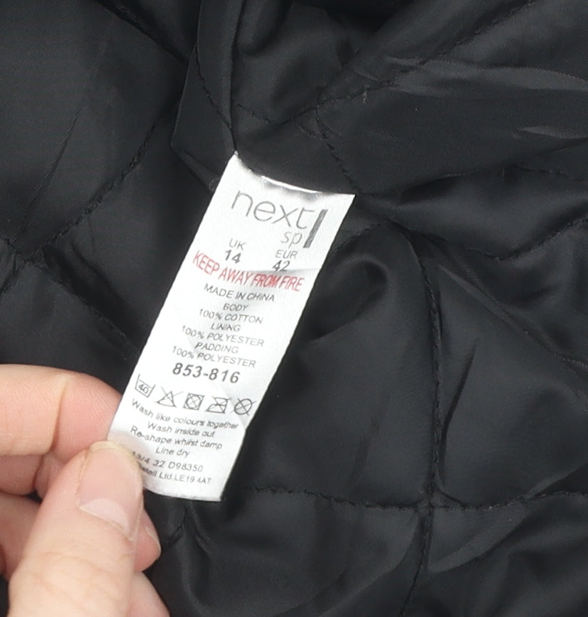 Next Women's Black Puffer Jacket Size 14 Casual