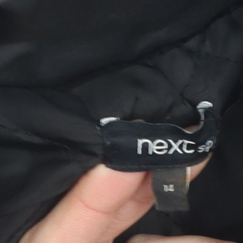 Next Women's Black Puffer Jacket Size 14 Casual