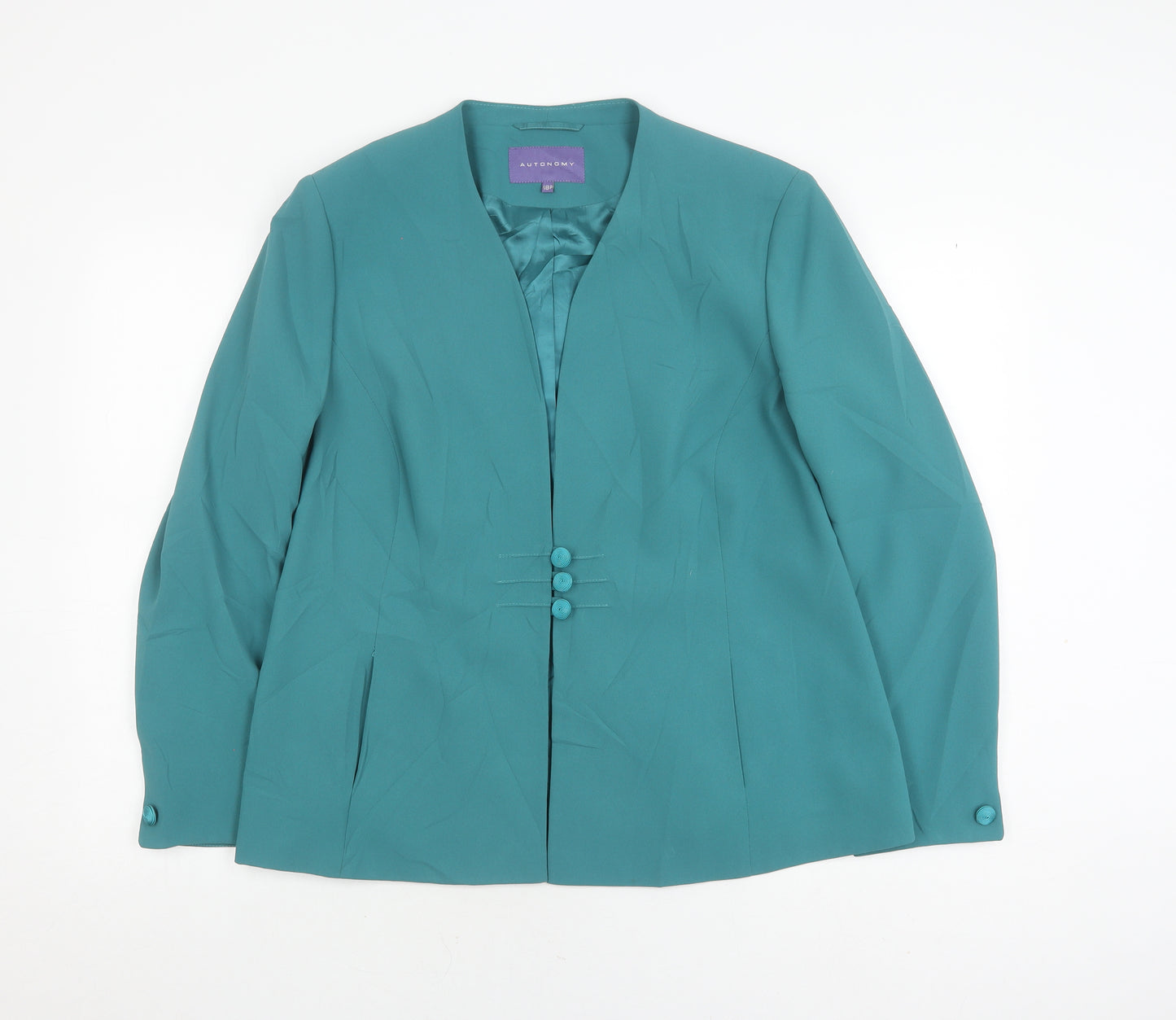 Autonomy Women's Green Blazer Size 18 Petite