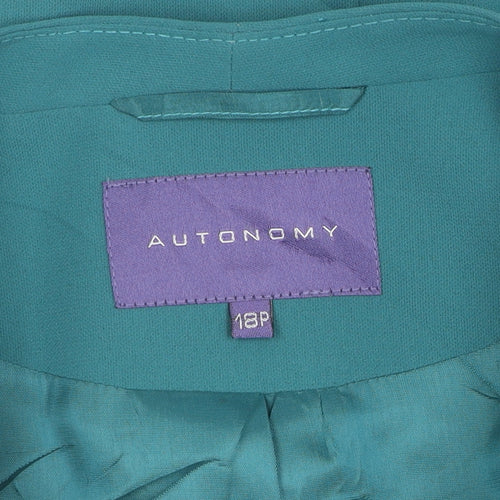 Autonomy Women's Green Blazer Size 18 Petite