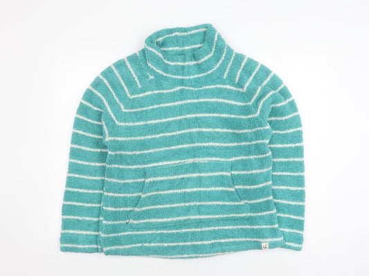 Weird Fish Women's Blue Striped Pullover Jumper 14