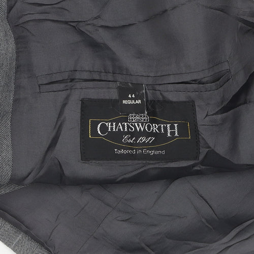 Chatsworth Men's Grey Double-Breasted Blazer, Size 44