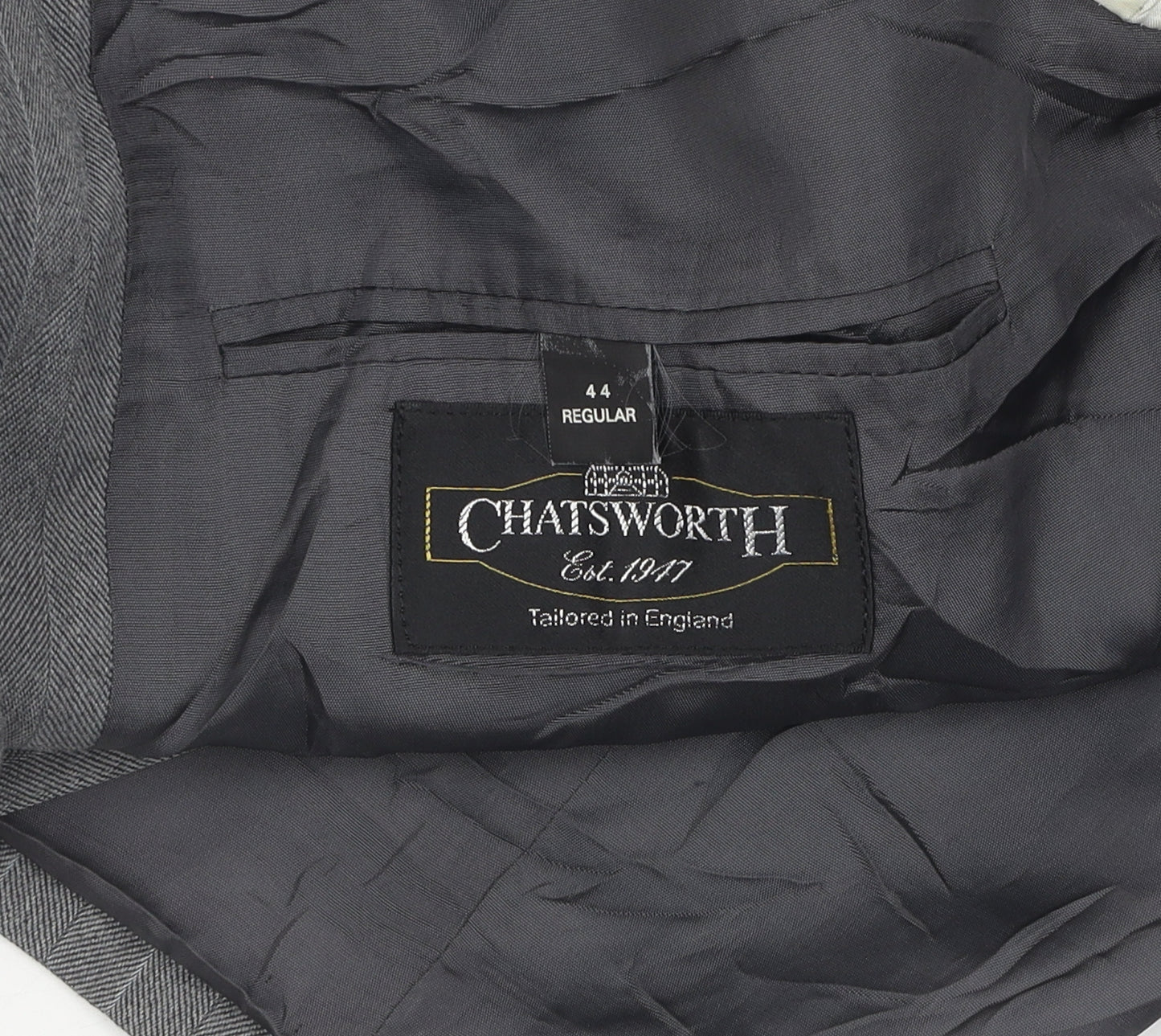 Chatsworth Men's Grey Double-Breasted Blazer, Size 44