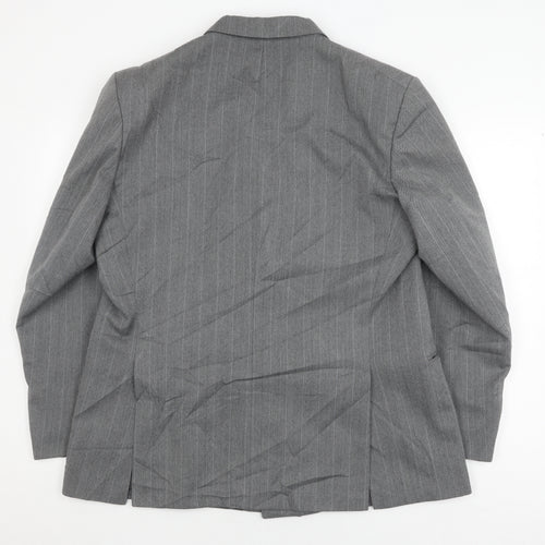Chatsworth Men's Grey Double-Breasted Blazer, Size 44