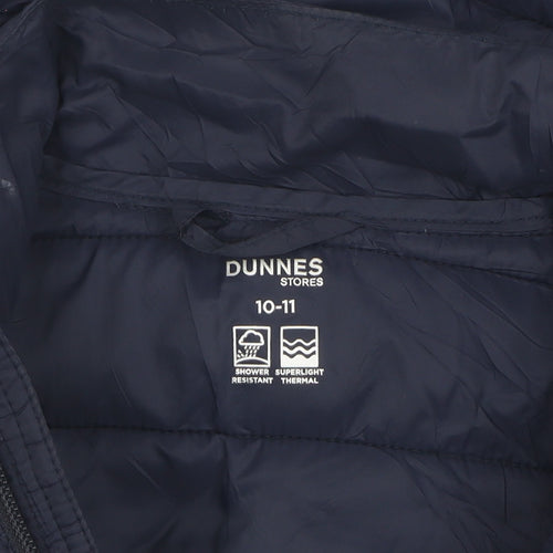 Dunnes Stores Boys Blue Puffer Jacket 10-11 Years Thermal