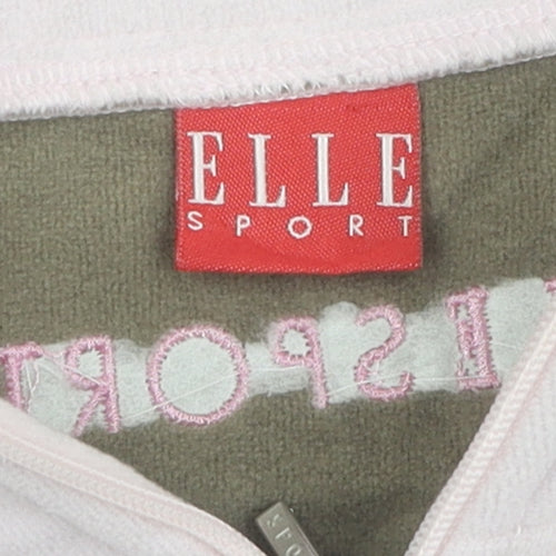 ELLE Women's Pink Waistcoat, M, Sleeveless, Full Zip