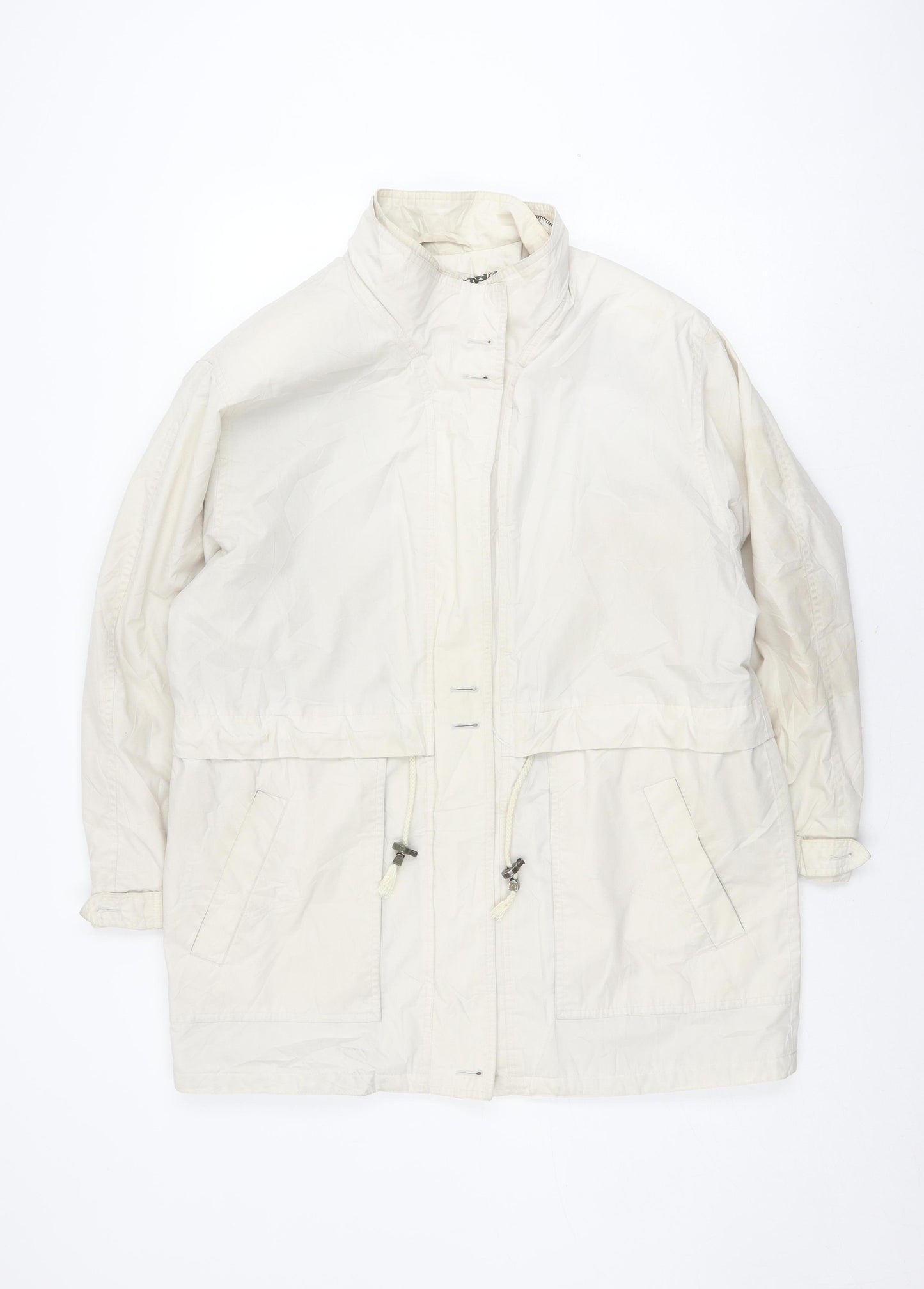 St Michael Women's Beige Parka Size 14 Petite Vintage