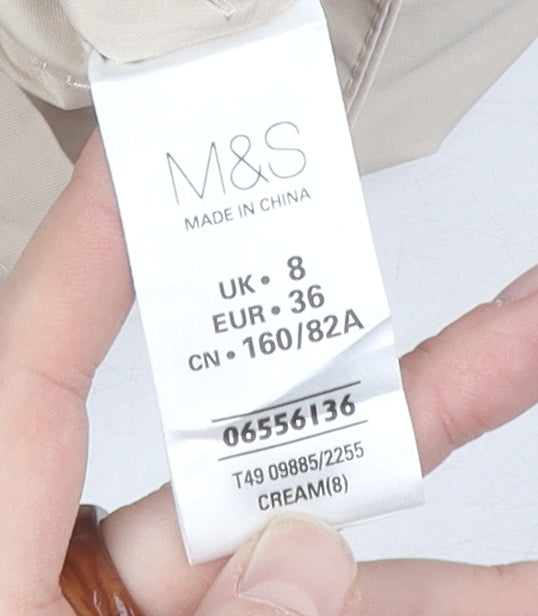 Marks and Spencer Women's Beige Parka Jacket Size 8