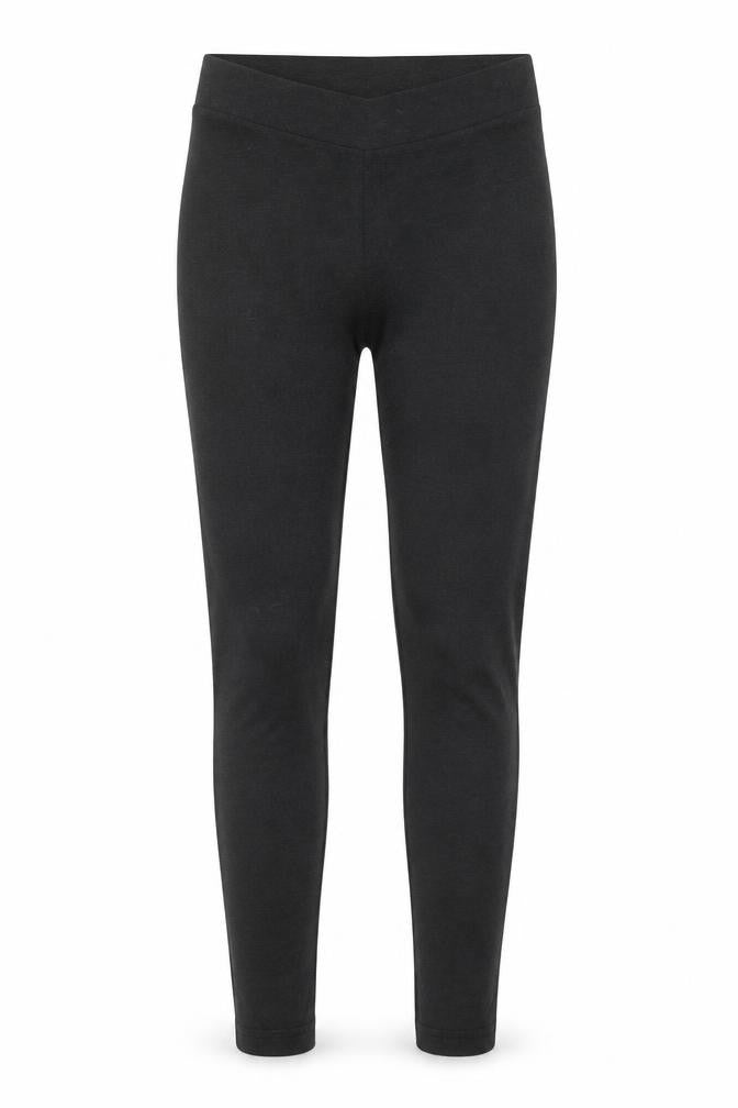 Front view of Decathlon Women's Black Ankle Leggings in Small