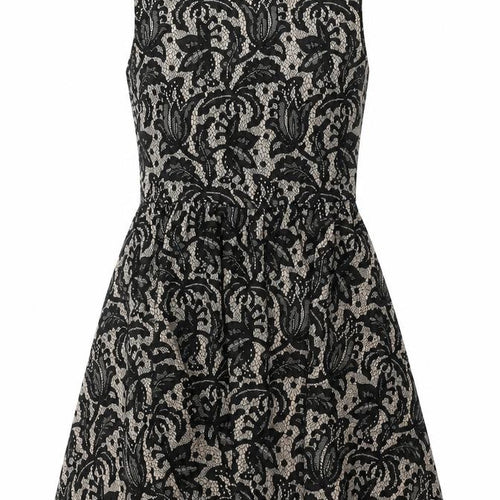 H&M Women's Black Floral Lace A-Line Dress Size 8