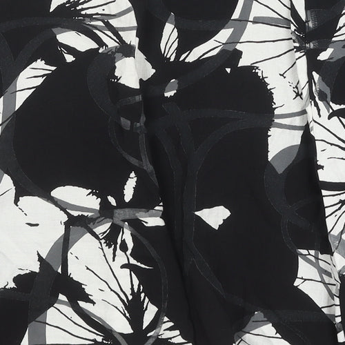 Marks and Spencer Women's Black Floral Skirt Size 14