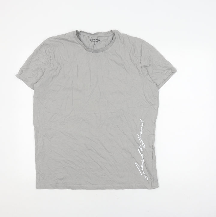 Jack & Jones Men's Grey XL Crew Neck T-Shirt