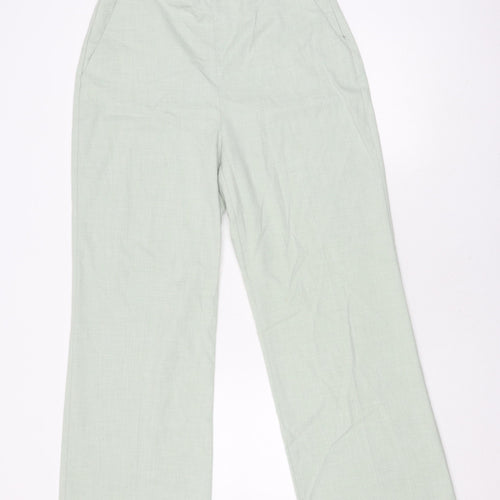 Zara Women’s Green Wide-Leg Trousers L Casual