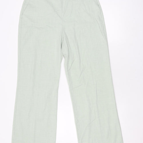 Zara Women’s Green Wide-Leg Trousers L Casual