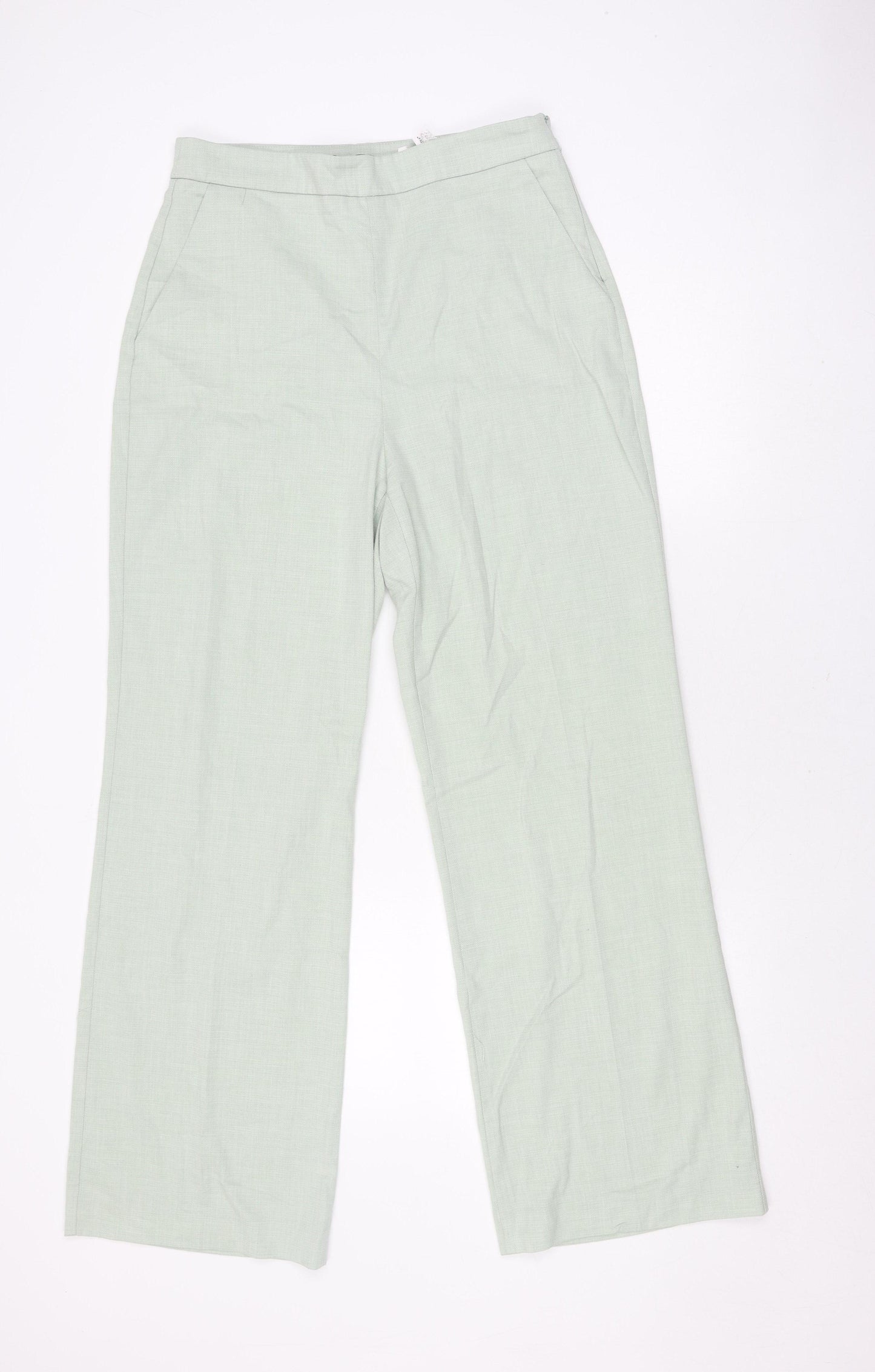 Zara Women’s Green Wide-Leg Trousers L Casual