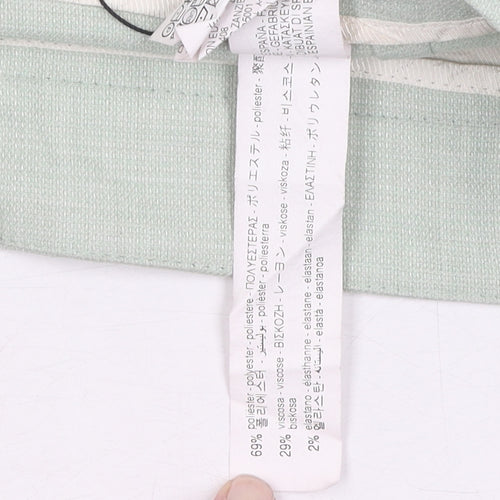 Zara Women’s Green Wide-Leg Trousers L Casual