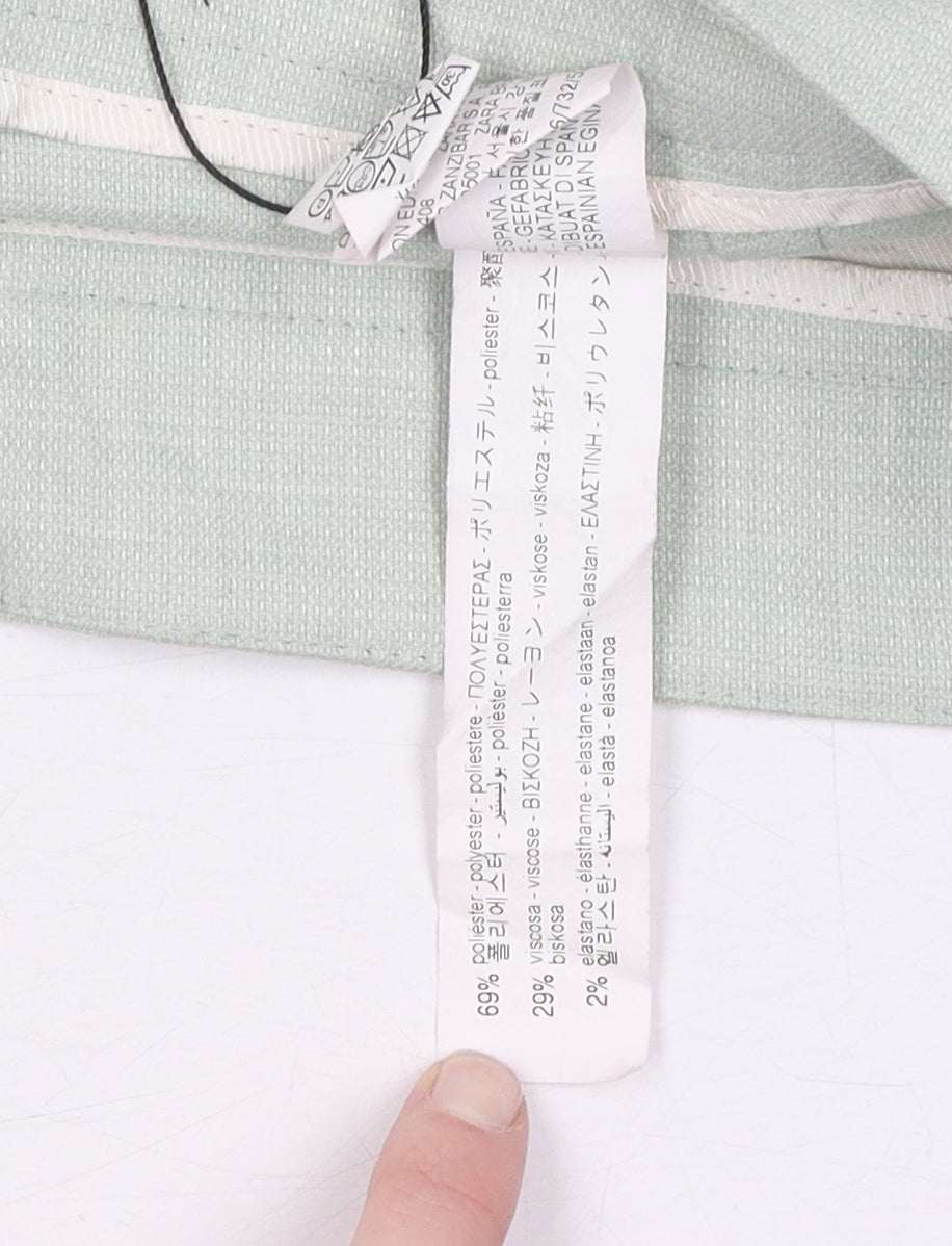 Zara Women’s Green Wide-Leg Trousers L Casual