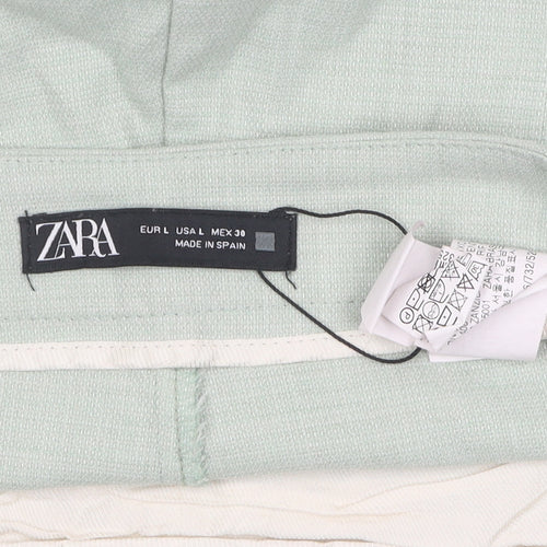 Zara Women’s Green Wide-Leg Trousers L Casual