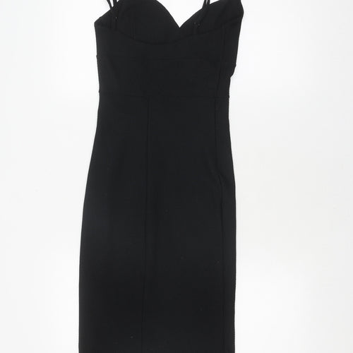 Miss Selfridge Women's Black Bodycon Dress Size 10