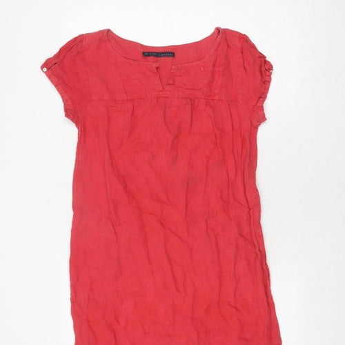 Zara Basic Women's Red Shift Dress Size 8 Short Sleeve