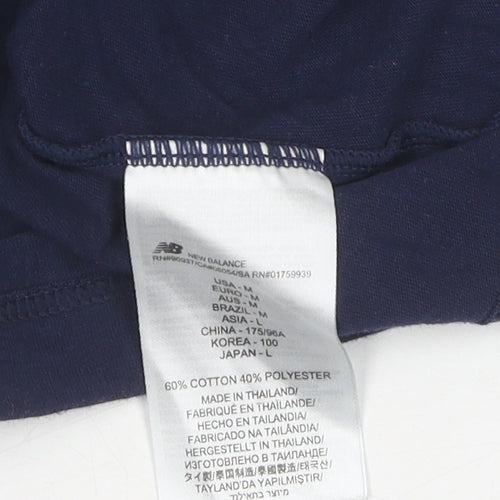 New Balance Men's Blue Medium Logo T-Shirt