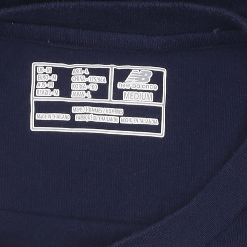 New Balance Men's Blue Medium Logo T-Shirt